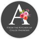 Charcoal Floral Bunch Initial Kitchen Round Stickers in a Jar Image 2 of 2